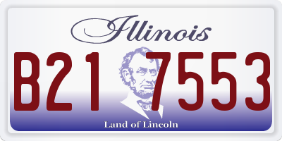 IL license plate B217553