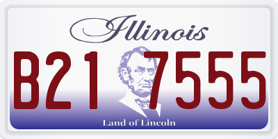 IL license plate B217555