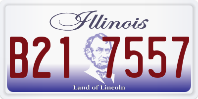 IL license plate B217557