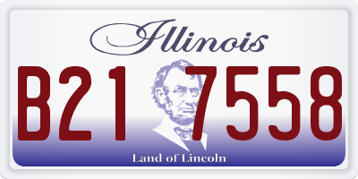 IL license plate B217558