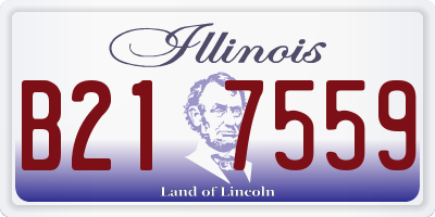 IL license plate B217559