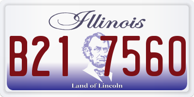 IL license plate B217560