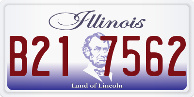 IL license plate B217562