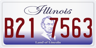 IL license plate B217563