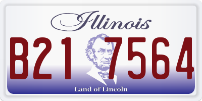 IL license plate B217564