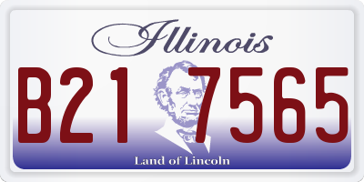 IL license plate B217565