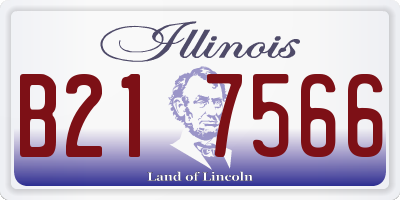 IL license plate B217566