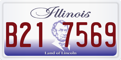 IL license plate B217569