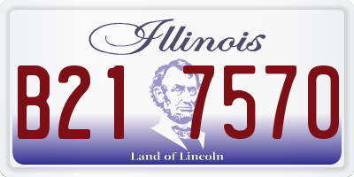 IL license plate B217570