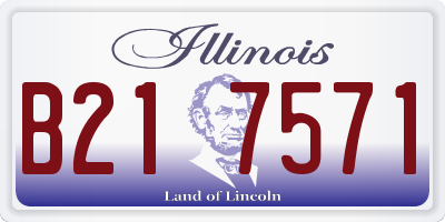 IL license plate B217571