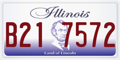 IL license plate B217572