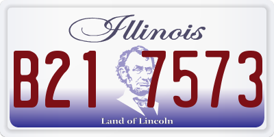 IL license plate B217573