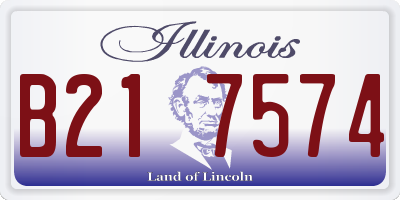 IL license plate B217574