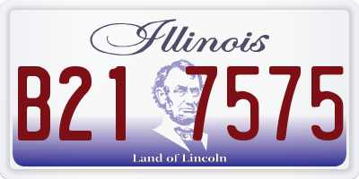 IL license plate B217575
