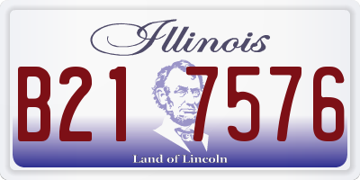 IL license plate B217576