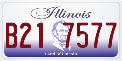 IL license plate B217577