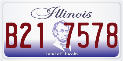 IL license plate B217578