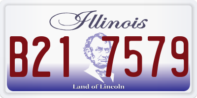 IL license plate B217579