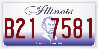IL license plate B217581