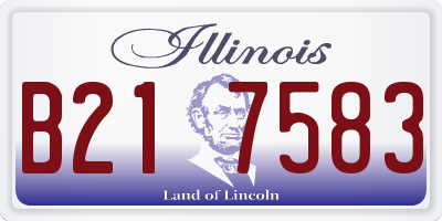 IL license plate B217583