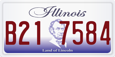 IL license plate B217584