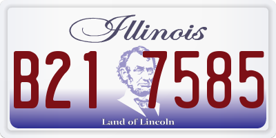 IL license plate B217585