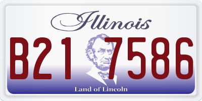 IL license plate B217586