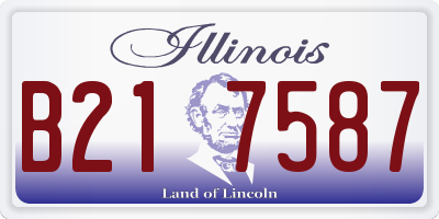 IL license plate B217587