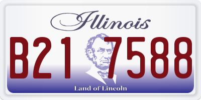 IL license plate B217588