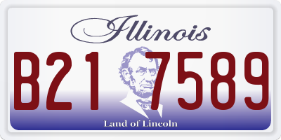 IL license plate B217589