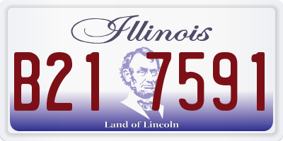 IL license plate B217591