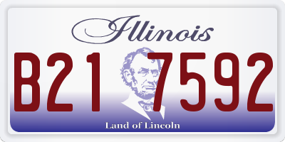IL license plate B217592