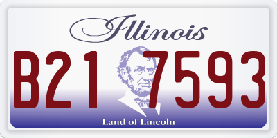 IL license plate B217593
