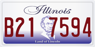 IL license plate B217594