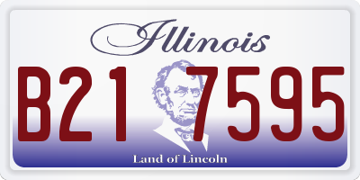 IL license plate B217595