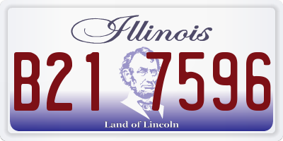 IL license plate B217596