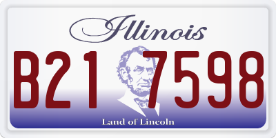 IL license plate B217598