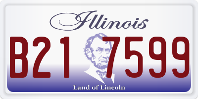 IL license plate B217599