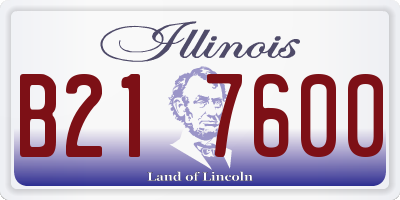 IL license plate B217600