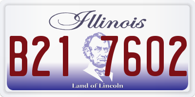 IL license plate B217602