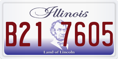 IL license plate B217605