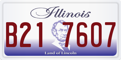 IL license plate B217607