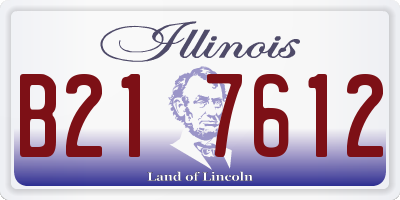 IL license plate B217612