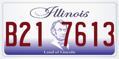 IL license plate B217613