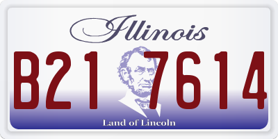 IL license plate B217614