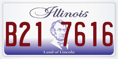 IL license plate B217616