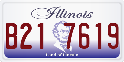 IL license plate B217619