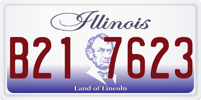 IL license plate B217623