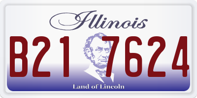 IL license plate B217624