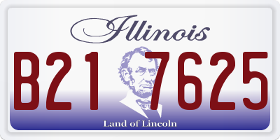 IL license plate B217625